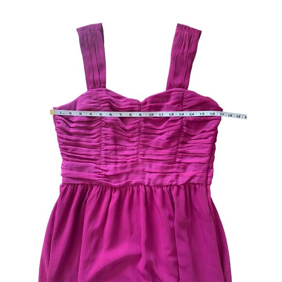 H&M Sleeveless Empire Waist Midi-Length Sundress With Ruched Bodice & Wide Strap - Picture 4 of 9